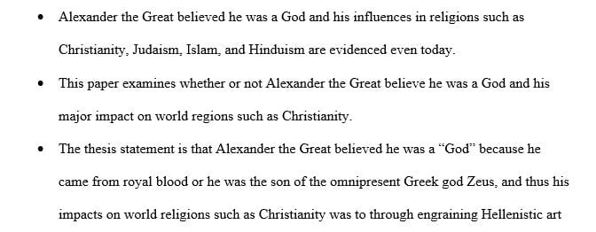 Alexander's impact on world religions such as christianity  