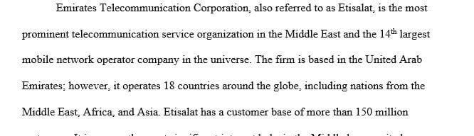 Choose a Middle Eastern organization at which you are currently working or one in which you are familiar.