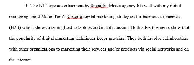 Find an advertisement that has been developed for a particular customer segment.