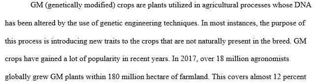 What are the arguments for and against genetically modified crops