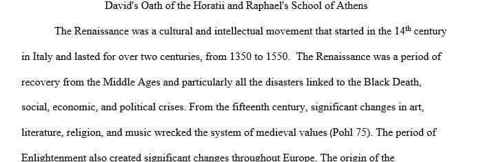 Compare and contrast the influence of Enlightenment thinking on the art of the 18th century