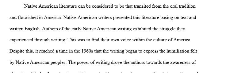 Compare and contrast two Native American writers