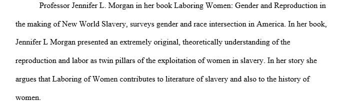 Essay about jennifer L . Morgan