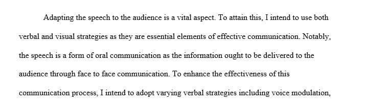 Follow the speech plan Action Steps to prepare a five to eight minute informative speech  