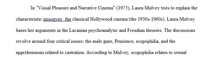 How might you use this clip as an example to support Mulvey's arguments