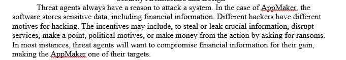Instance of the AppMaker implements a customer-facing store that processes financial transactions