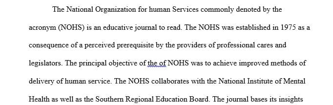 Locate a scholarly journal article on human services management.