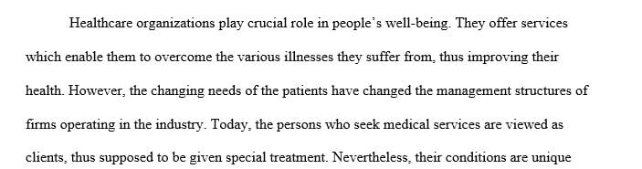 The purpose and characteristics for developing an effective vision for a health care organization