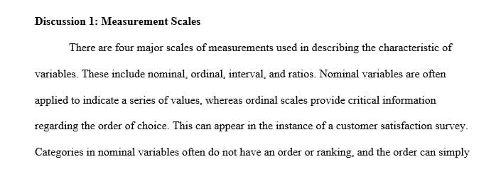 What are the differences between the various scales of measurement