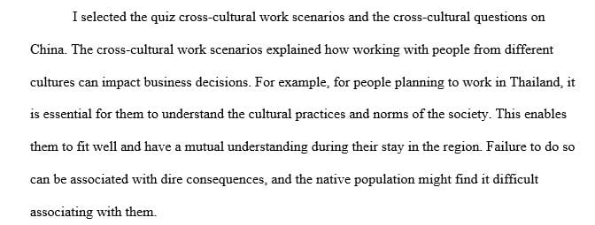What strengths do you think you have in the area of inter-cultural awareness