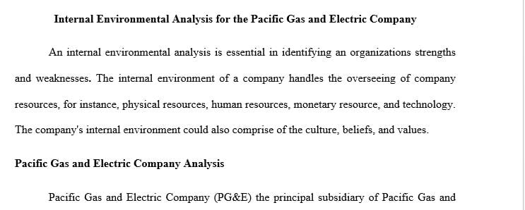 Analyze and evaluate the organization's internal environment. Identify the strengths and weaknesses of your organization, including an assessment of the organization's resources.