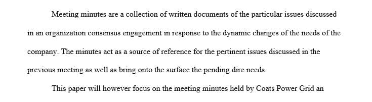 Analyze and recommend changes to the Meeting Minutes document (link to document) with Track Changes in Word