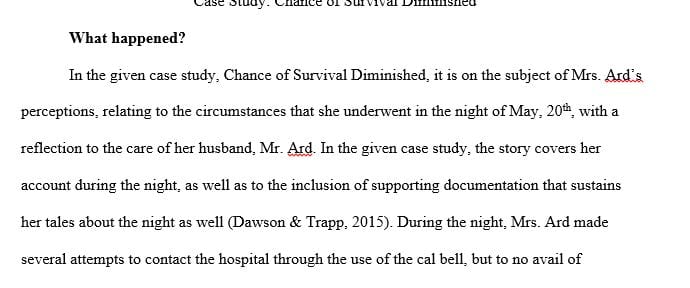 Analyze the case of Mrs. Ard on page 259 of Legal Aspects of the textbook