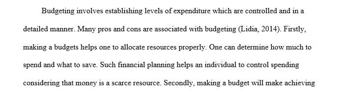 Analyze the major pros and cons of preparing annual company budgets.