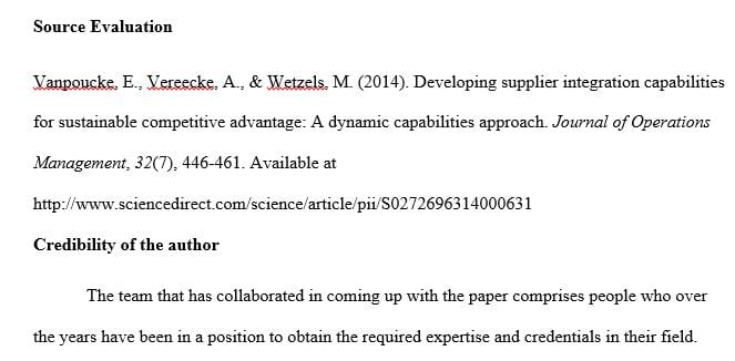 Analyze the strength of your sources and to practice citing two of your sources in the documentation style