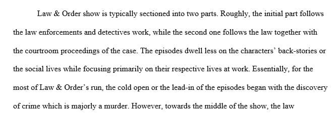 Applying genre theory to Law and Order