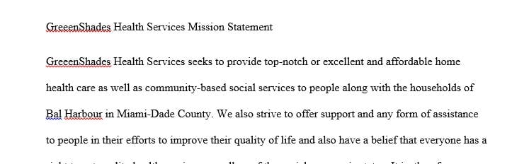 Based on the format discussed in that article, write a mission statement for your organization.