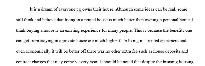 Buying a home instead of renting