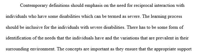 Chapter 1 of the Brown et al. text, Educating Students with Severe Disabilities