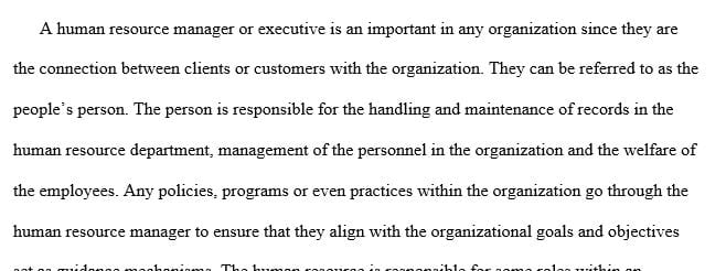 Characteristics and responsibilities of at least four potential roles of human resources representatives within an organization.