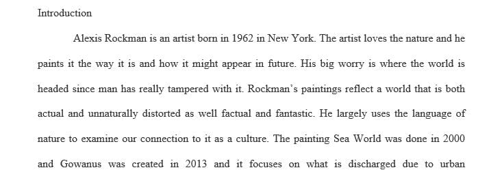 Compare Alexis Rockman Gowanus and Seaworld realism