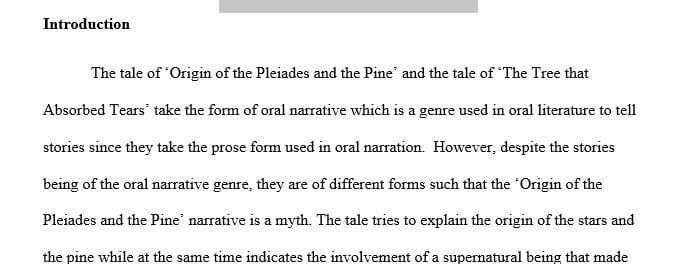 Compare and Contrast Two Passages One Native American One Jewish Culture.