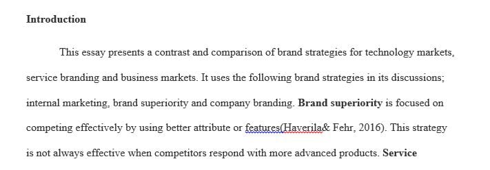 Compare and contrast brand strategies for at least two different markets