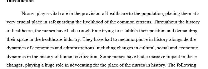 Compare and contrast three nursing advocates that have brought about change to public policy.