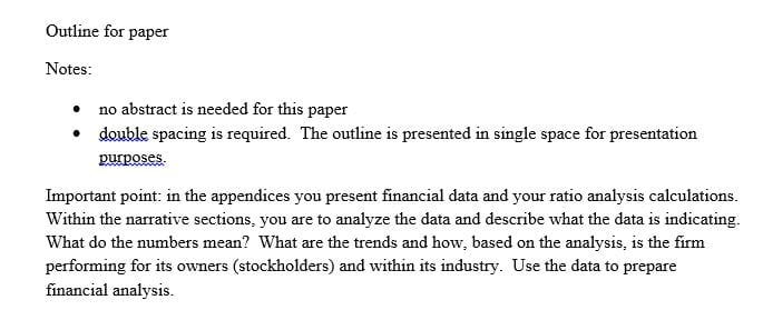 Complete a Financial Analysis of an assigned publicly traded corporation.