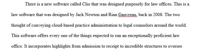 Conduct research about a recent technology development that would be of interest to law firms.