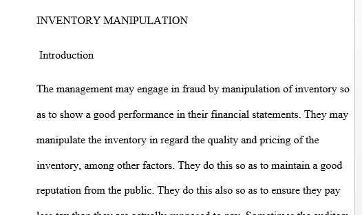 Create a scenario that demonstrates specific ways in which management could manipulate transactions impacting inventory values