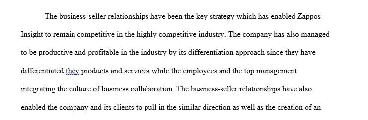 Describe the buyer-seller relationship between Zappos Insights and its business clients.