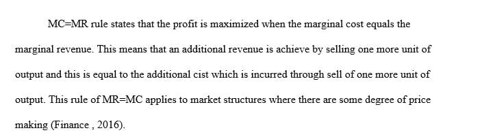 Describe the profit maximizing (or loss minimizing) output for this firm