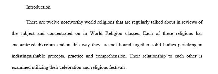 Describe the selected content and explain the significance of the selected category across the religions studied.