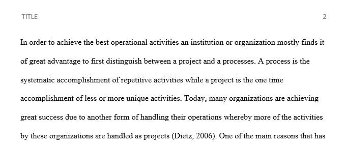 Describe to your project sponsor how you intend to develop and implement an infrastructure of your project's management systems