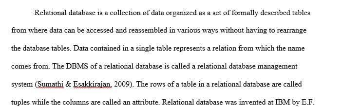 Describe what a relational database is and why relational databases are needed.