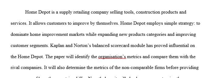 Determine the possible metrics for each quadrant for your organization.