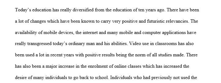 Develop a summary of the technology trends that are relevant to the field of Education.