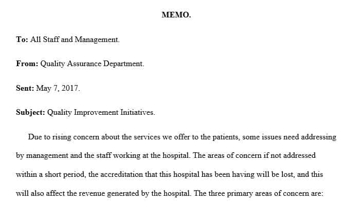 Discuss the 3 areas of concern and how these can affect accreditation and/or financial status of the organization.