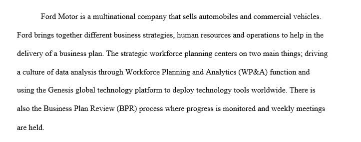 Discuss the elements of planning control and decision making that are used by that company