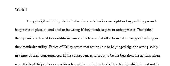 Discuss the ethics of this situation in the context of utility ethics.