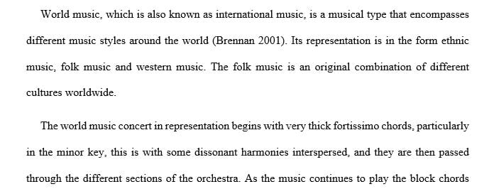 Discuss the music. Compare the features of the two pieces on the program that you found the most striking or interesting.