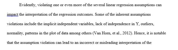 Discuss the potential impact of assumption violation on interpretation of regression results.