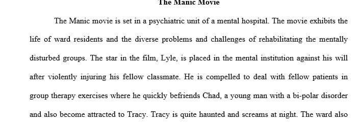 Discuss the role of the character as the group counselor and the stressors he faced