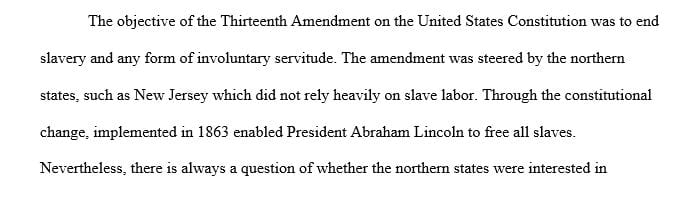 Do you think that the North and New Jersey in particular was interested in the abolition of slavery