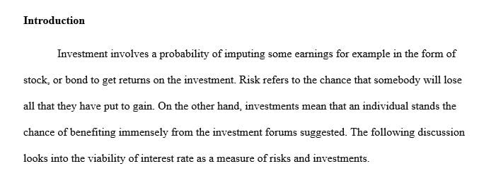 Do you think the interest rate is always a perfect measure of riskiness