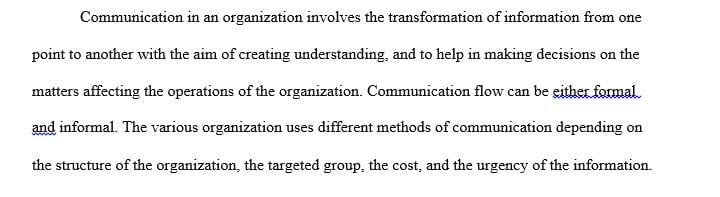 Explain the use of informal and formal communication structures in the organization.