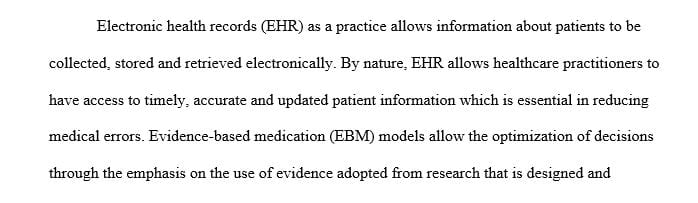 How can this model improve EHR and human interaction in order to increase efficiency and reduce medical errors