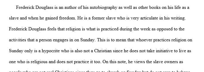 How does Douglass feel about religion