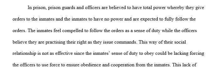 How is the idea of total power in the prison setting defective